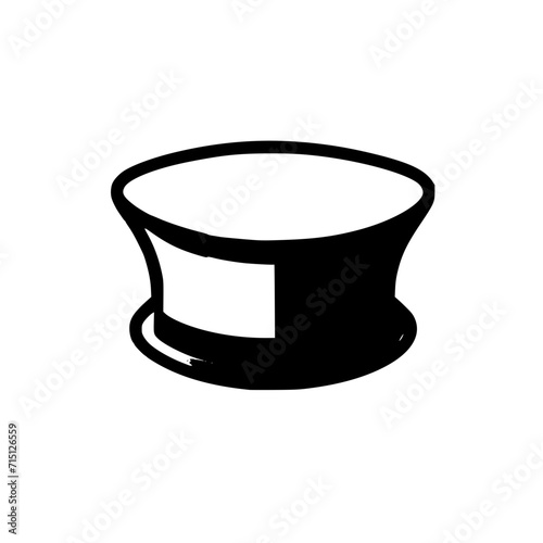 Mitre Hat Icon SVG Black And White Illustration Art Generative AI.