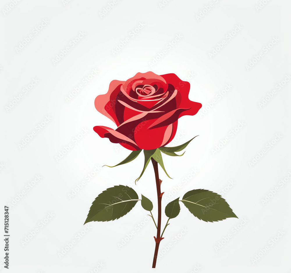 Fototapeta premium a rose as a symbol of affection. valentine days for greeting cards, posters, or social media