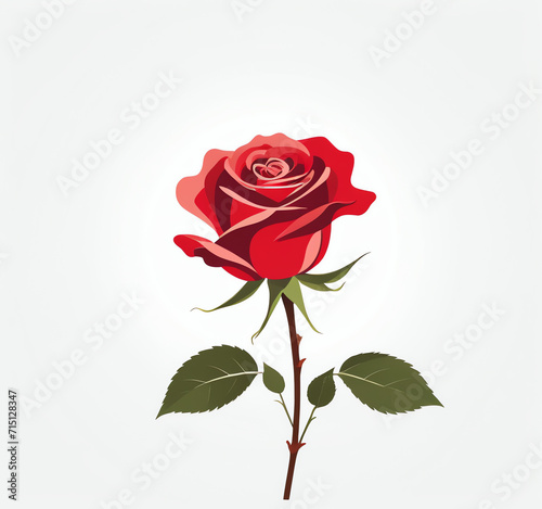 a rose as a symbol of affection. valentine days for greeting cards  posters  or social media