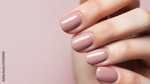 Glamour woman hand with nail polish