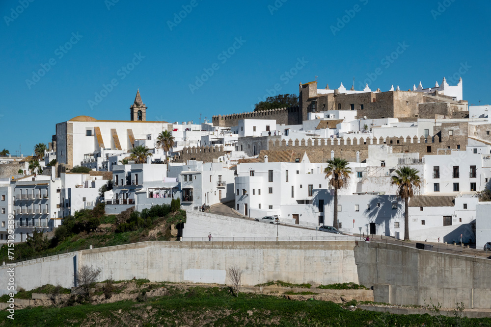 View of Vejer de la Frontera, a pretty white town in the province of Cadiz, Andalusia, Spain