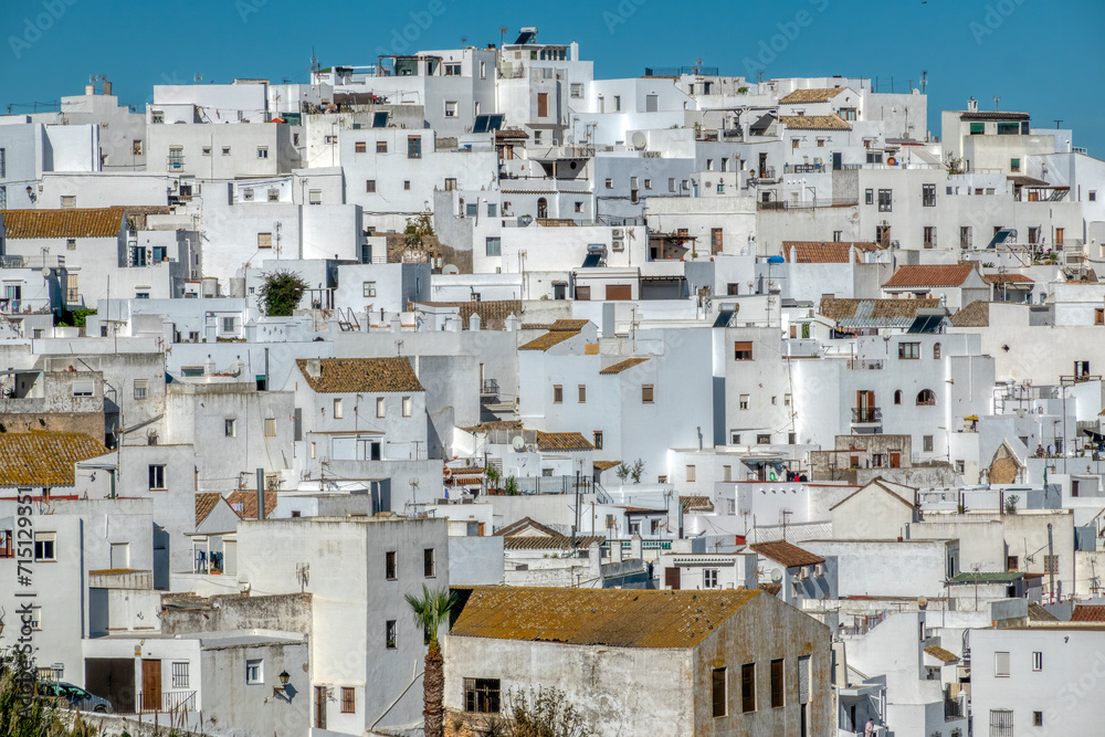 View of Vejer de la Frontera, a pretty white town in the province of Cadiz, Andalusia, Spain
