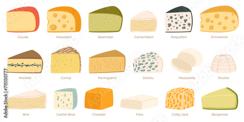 Cheese Collection, Gouda, Maasdam, Beemster or Camembert. Roquefort, Emmental, Morbier or Cantal. Parmigiano