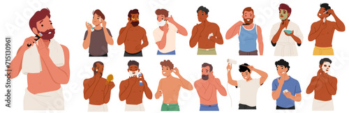 Man Beauty Routine Includes Cleansing, Moisturizing And Grooming. It Focuses On Maintaining Healthy Skin