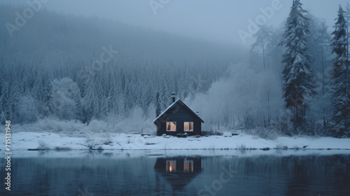 Snowy Solitude - Peaceful Forest Cottage