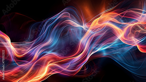 Abstract Energy Art with Flowing Digital Wave Patterns © Artistic Visions