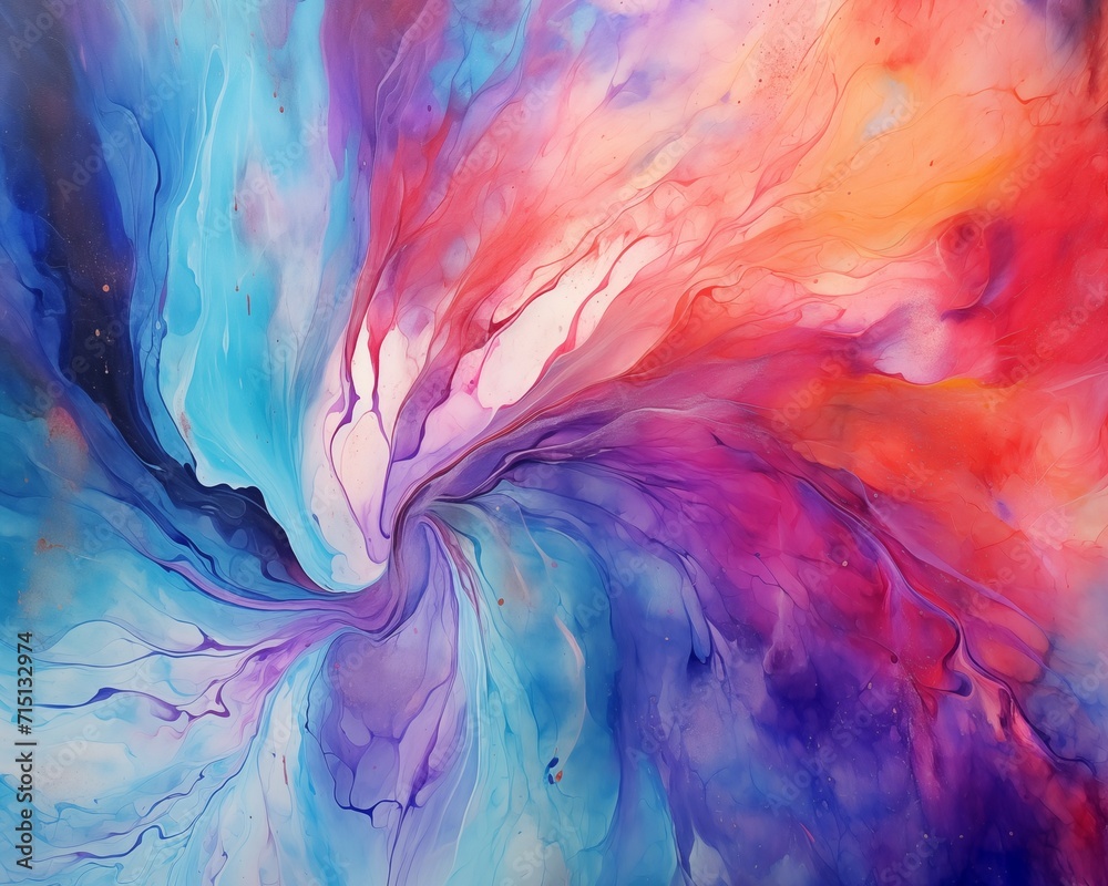 Vivid Oil Painted Swirls Texture