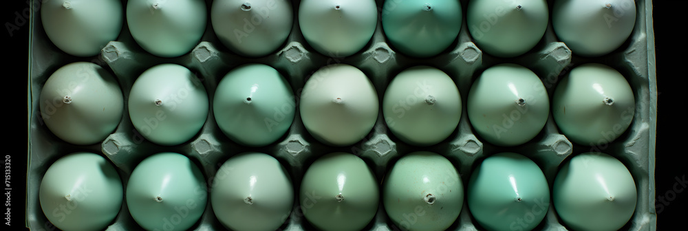 Environmentally Conscious Close-up View of an Empty Pastel Green Egg Carton - A Statement on Reduce, Reuse and Recycle.