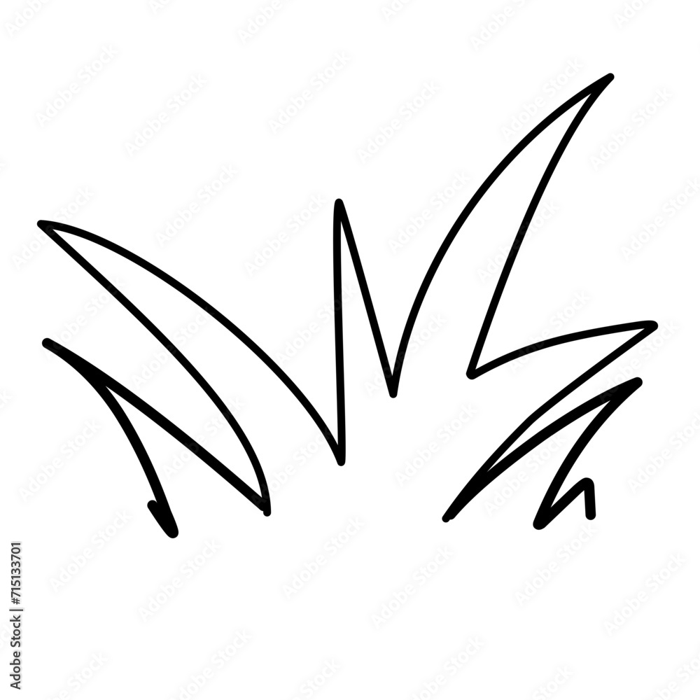 hand drawn grass doodle hand drawn grass doodle