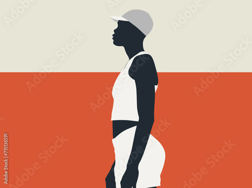Retrato hombre moda gorra