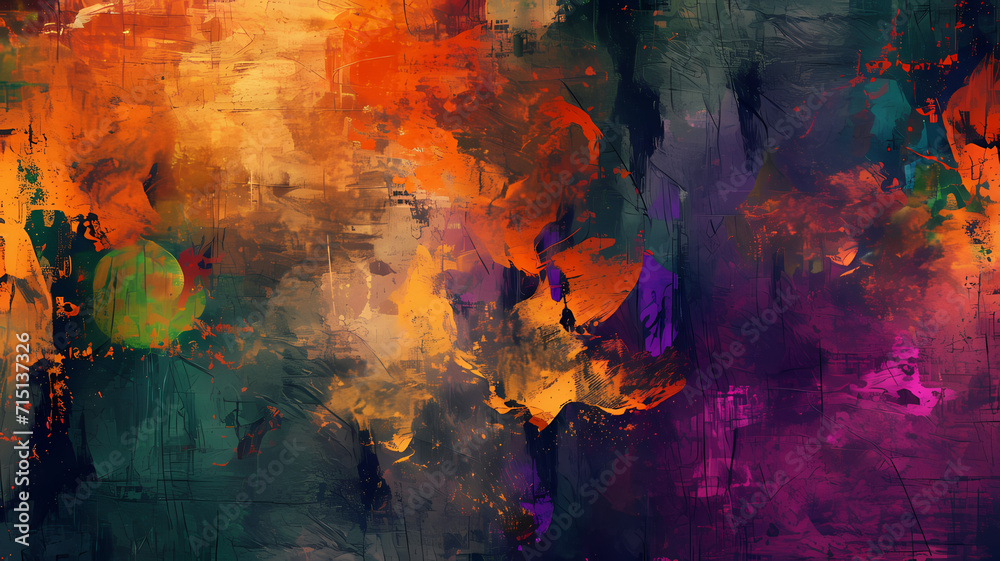 Expressive Abstract Digital Art, Background with Expressionism Influence