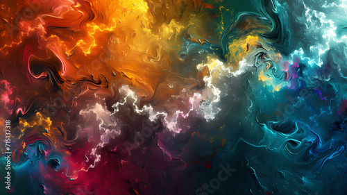 Colorful Abstract Expressionism, Digital Background Artwork
