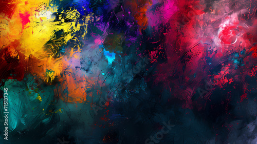 Contemporary Digital Background in Abstract Expressionism Style