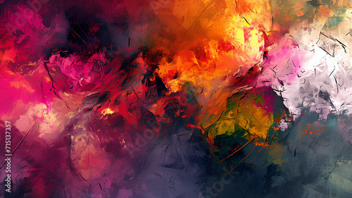 Abstract Expressionist Digital Art, Modern Background Aesthetic