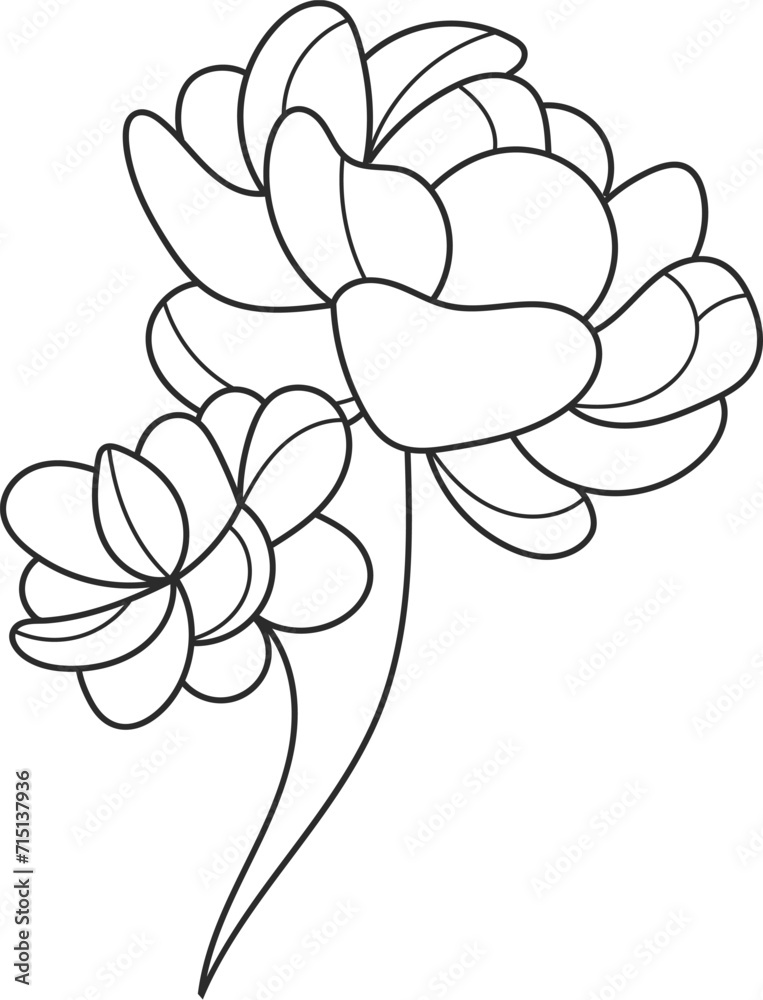 Flowers Outline Art Flowers Outline Art