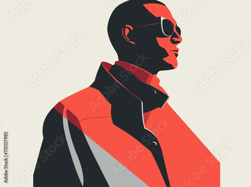 Retrato hombre moderno y minimalista
