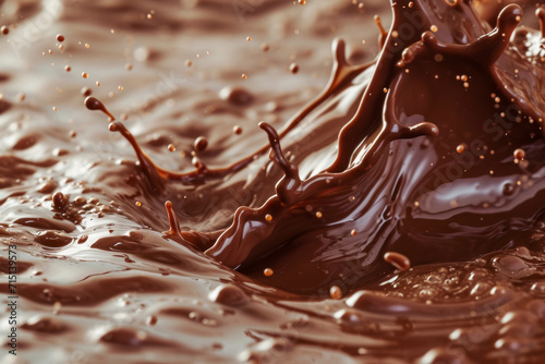 Splash of chocolate waves.