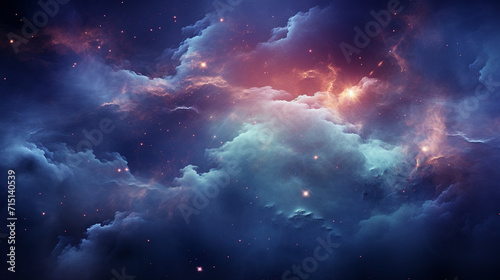 A beautiful cosmic space universe with night sky galaxy nebula ai generated wallpaper