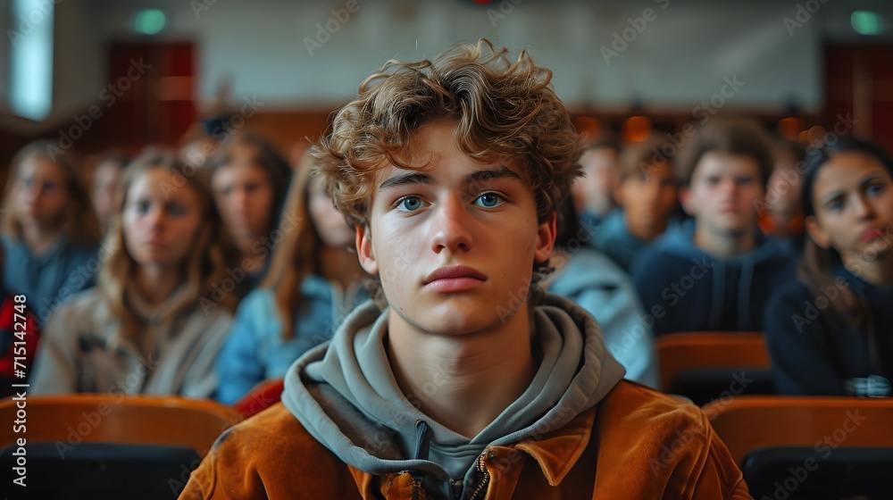 students listening to lectures in lecture hall