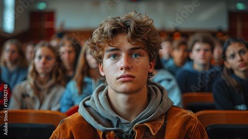 students listening to lectures in lecture hall