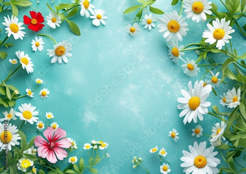 Get Well Soon Card Flowers Cheerful Bright Vibrant, Background Image Wallpaper 5x7 © DigitalFury