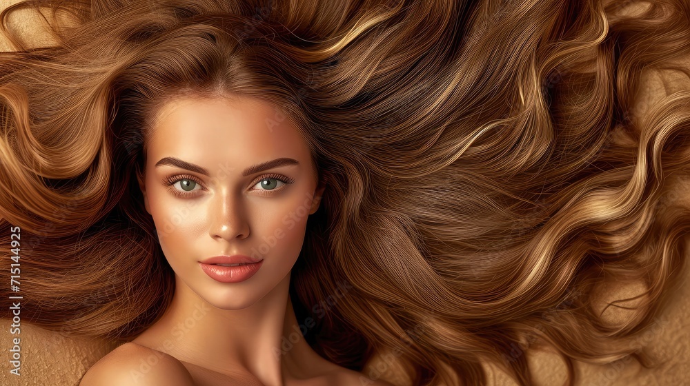 Beauty girl with long and shiny wavy Hair ,coloring and toning, shatush and balayash . Beautiful woman model with curly hairstyle Beauty girl with long and shiny wavy Hair ,coloring and toning, shatush and balayash . Beautiful woman model with curly hairstyle