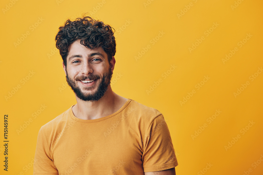 Smile face young guy cheerful men beard background expression portrait adult happy person Smile face young guy cheerful men beard background expression portrait adult happy person