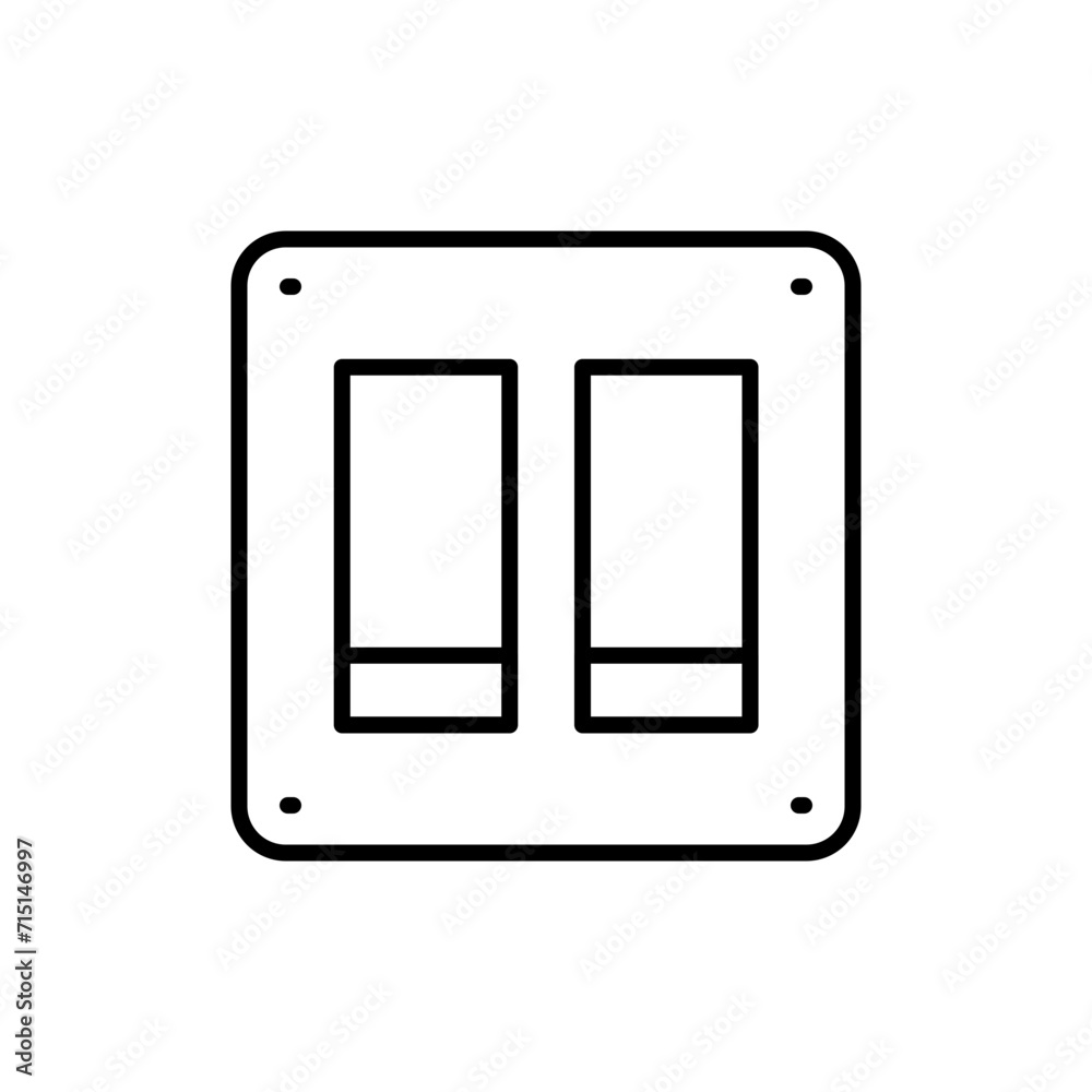Switch on off outline icons, minimalist vector illustration ,simple transparent graphic element .Isolated on white background Switch on off outline icons, minimalist vector illustration ,simple transparent graphic element .Isolated on white background