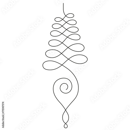 Unalome decorative shape