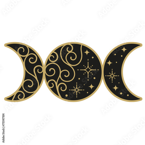 swirly moon goddess symbol