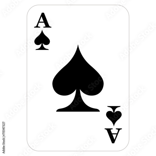 Playing cards ace decoration