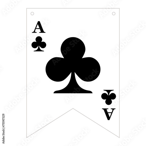 Playing cards ace decoration