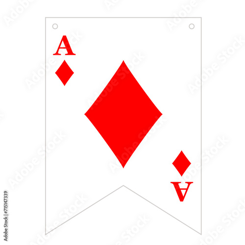 Playing cards ace decoration