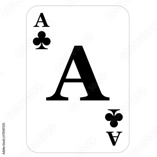 Playing cards ace decoration