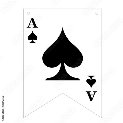 Playing cards ace decoration