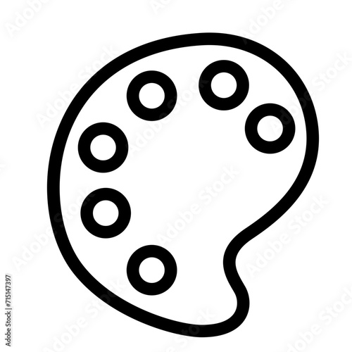 painting palette and brush icon