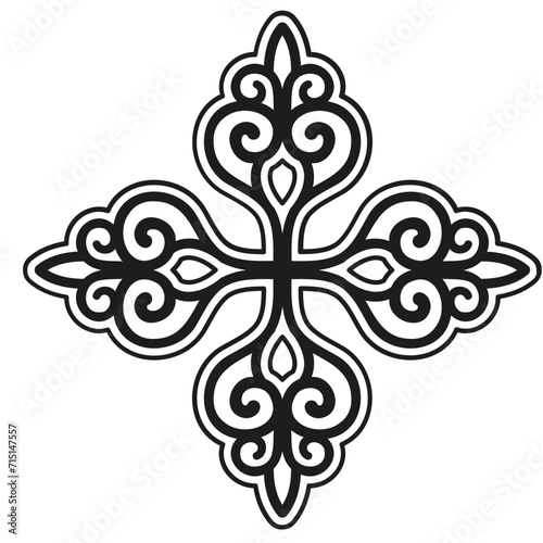 Flourish curly cross