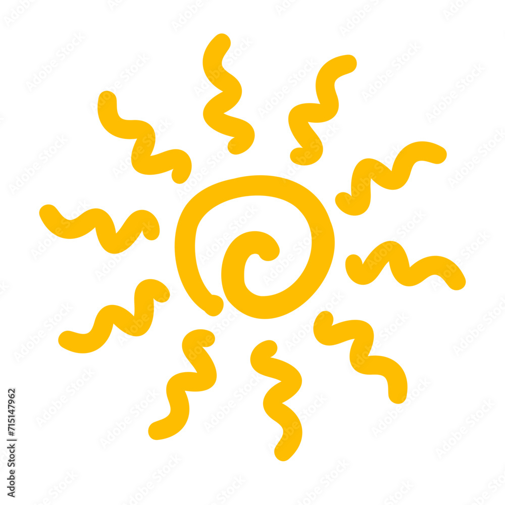 Sun doodle symbol Sun doodle symbol