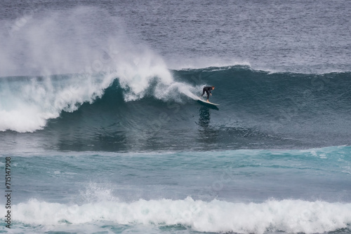 A surfer riding a huge wave at Surfers Point - Margaret River, Western Australia
- home of the annual Margaret River Surf Classic pro-amateur surfing event
