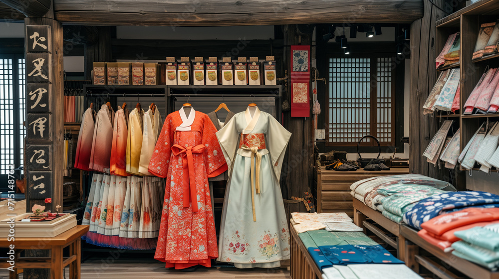 Colors of Tradition: A Hanbok Store in a Korean Market