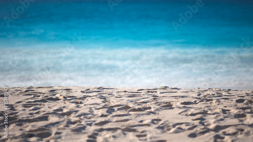Fototapeta Naklejka Na Ścianę i Meble -  tropical beach sea sand sky and summer day, vacation concept