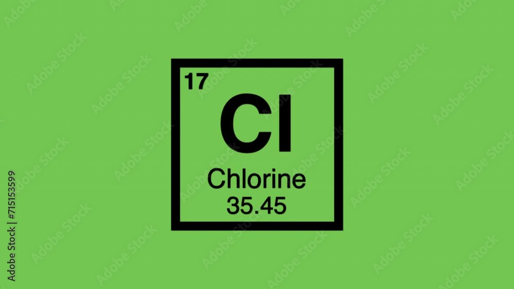 17 chlorine cl black title element graphic periodic table chroma green screen 17 chlorine cl black title element graphic periodic table chroma green screen