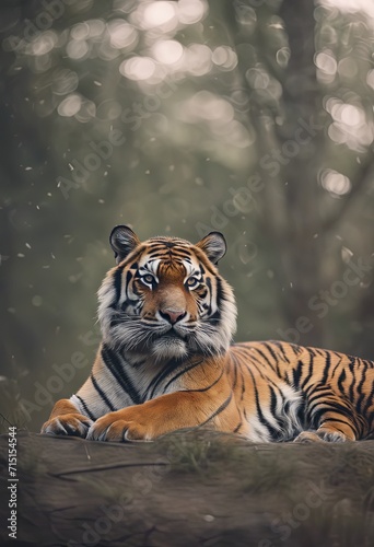 A Tiger in the Forest for World Wildlife Day Background