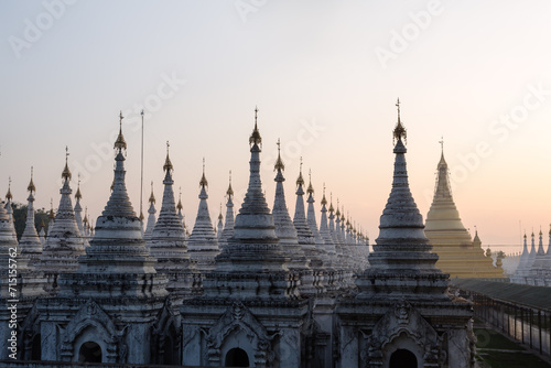 Sandamuni pagoda at sunrise, Mandalay, Myanmar photo