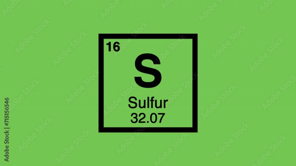 16 sulfur s black title element graphic periodic table chroma green screen 16 sulfur s black title element graphic periodic table chroma green screen