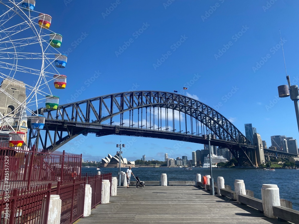 Obraz premium city harbor bridge