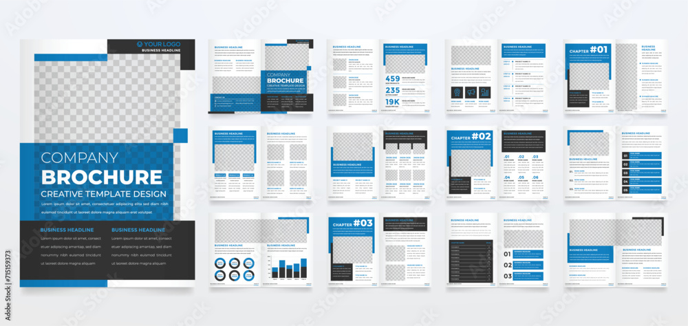 set of minimalist business brochure template with simple style and modern layout set of minimalist business brochure template with simple style and modern layout