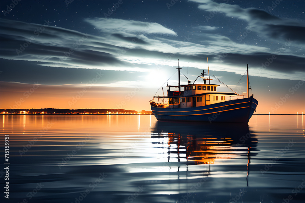 The Mysterious World of Adventure and Romance: The Ship of the Night generative ai