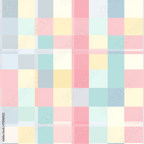 square plaid pastel background,vector style, Generate AI.