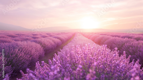lavender field at sunset © Creative-Touch
